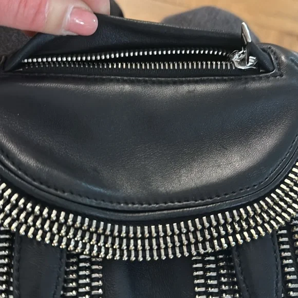 Black Leather Crossbody Bag - Picture 13 of 15